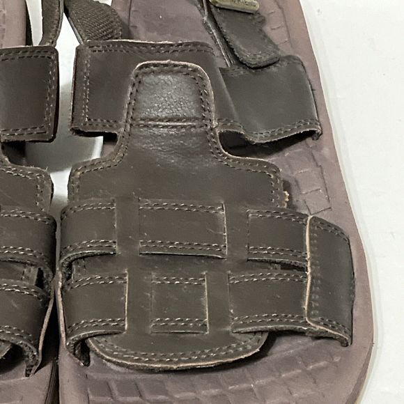 Doc Martens Men’s Size 12 Wharf AW004  Brown Sandals Ankle Strap Weave Woven - Picture 2 of 11